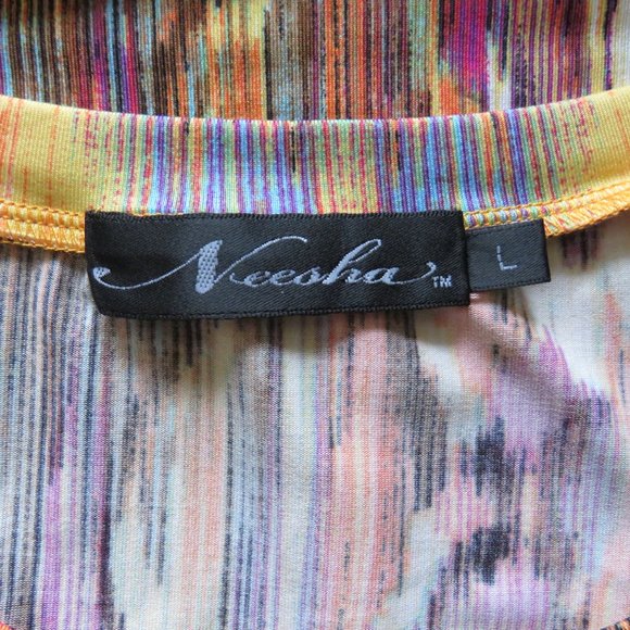 Neesha Sleeveless Top Women’s Multicolored Summer Knit top size L - Picture 6 of 6